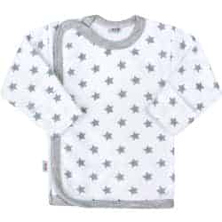 Kojenecká košilka New Baby Classic II šedá s hvězdičkami