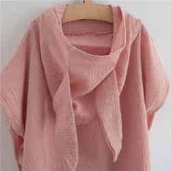 Dětské mušelínové pončo New Baby Feeling růžová 35 cm