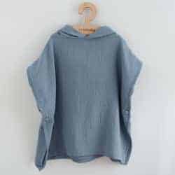 Dětské mušelínové pončo New Baby Feeling modrá 35 cm