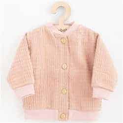Kojenecký mušelínový kabátek New Baby Comfort clothes růžová
