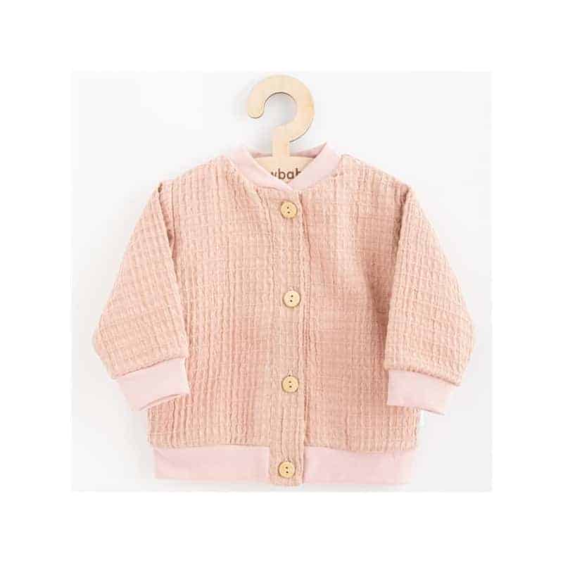 Kojenecký mušelínový kabátek New Baby Comfort clothes růžová