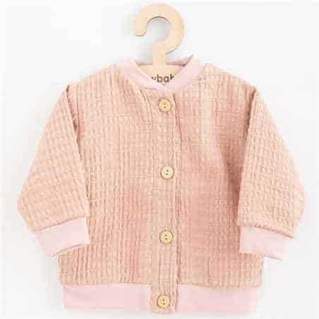 Kojenecký mušelínový kabátek New Baby Comfort clothes růžová