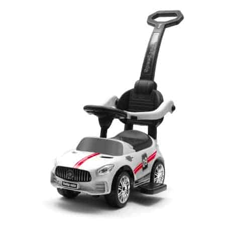 Dětské odrážedlo se zvukem a vodící tyčí Baby Mix RACER bílé