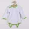 Kojenecké body New Baby s zeleným lemem