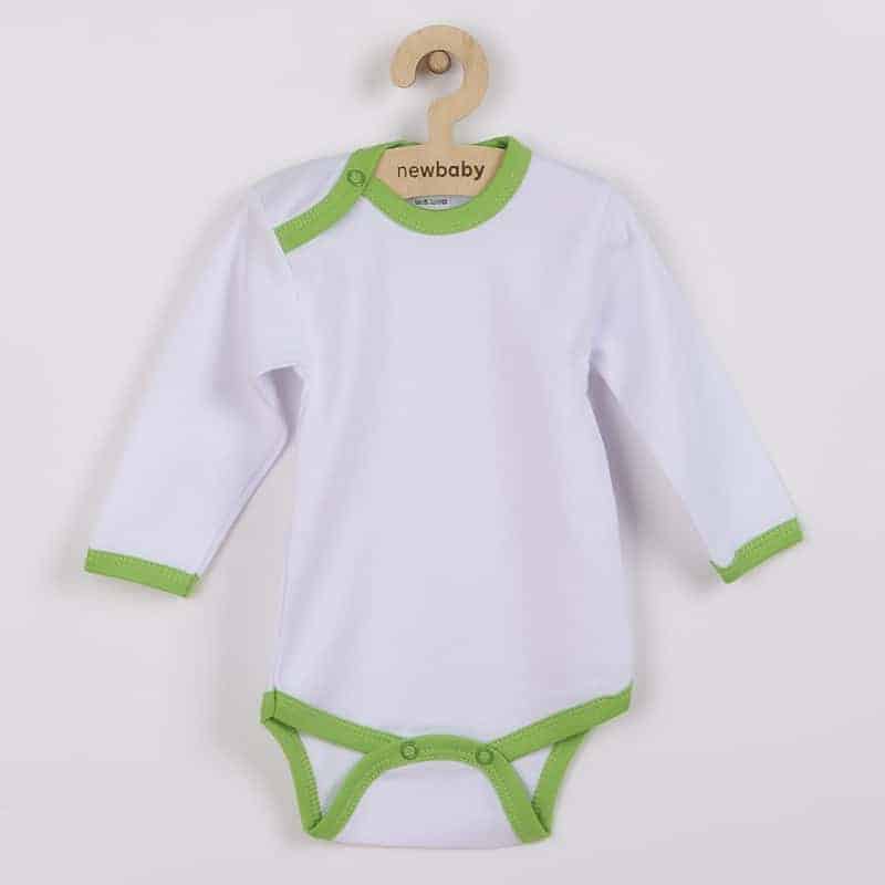 Kojenecké body New Baby s zeleným lemem