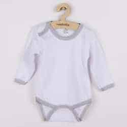 Kojenecké body New Baby s šedým lemem