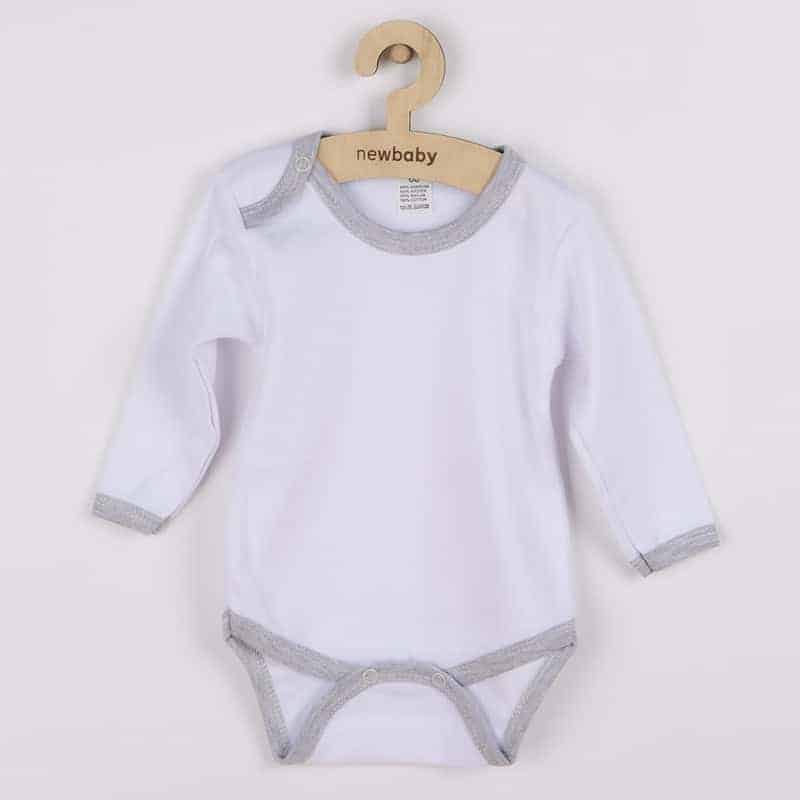 Kojenecké body New Baby s šedým lemem