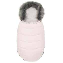 Dětský fusák New Baby s kožíškem dusty pink