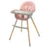 Jídelní židlička Baby Mix Freja wooden dusty pink
