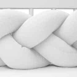 Mušelínový mantinel do postýlky cop New Baby bílý