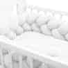 Mušelínový mantinel do postýlky cop New Baby bílý