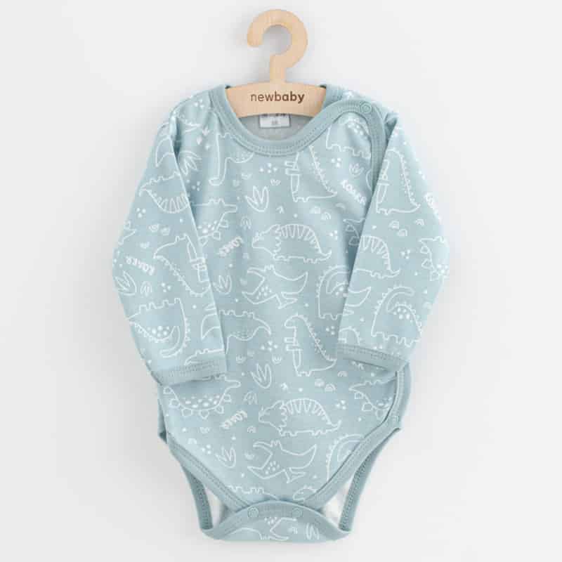 Kojenecké celorozepínací body New Baby Classic II dino mátový