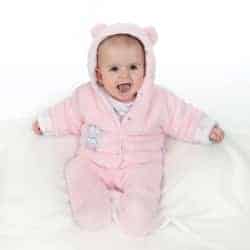 Zimní kombinézka New Baby Nice Bear růžová