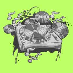 Sáňkovací talíř Baby Mix 60 cm MUSIC zelený