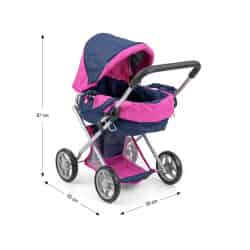 Dětský kočárek pro panenky Milly Mally Alice Prestige Navy