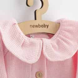 Kojenecký kabátek na knoflíky New Baby Luxury clothing Laura růžový