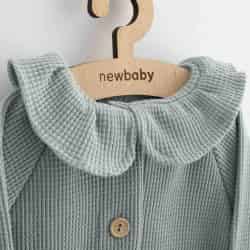 Kojenecký kabátek na knoflíky New Baby Luxury clothing Laura šedý