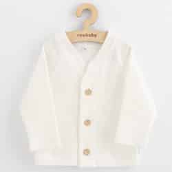 Kojenecký kabátek na knoflíky New Baby Luxury clothing Oliver bílý