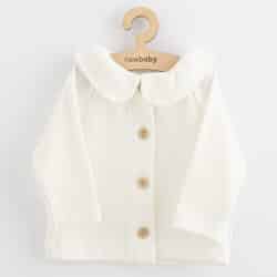 Kojenecký kabátek na knoflíky New Baby Luxury clothing Laura bílý