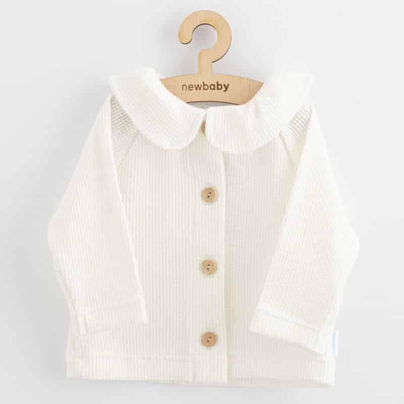 Kojenecký kabátek na knoflíky New Baby Luxury clothing Laura bílý