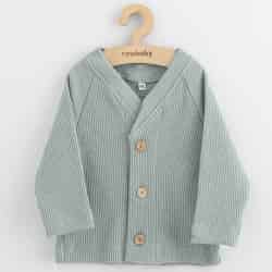 Kojenecký kabátek na knoflíky New Baby Luxury clothing Oliver šedý