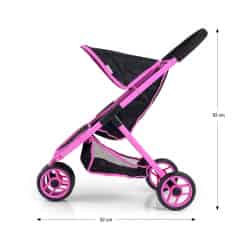 Dětský golfový kočárek pro panenky Milly Mally Susie Prestige Black