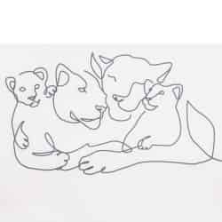 Dětská rozkládací pohovka New Baby Lion Family