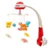 Kolotoč nad postýlku se světelným projektorem Baby Mix červený