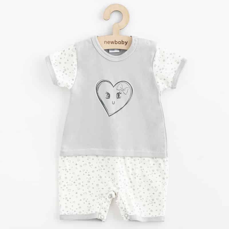 Kojenecký letní bavlněný overal New Baby Srdíčka