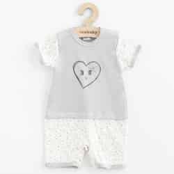 Kojenecký letní bavlněný overal New Baby Srdíčka