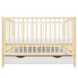 Dětská postýlka New Baby LILLY se stahovací bočnicí a šuplíkem přírodní