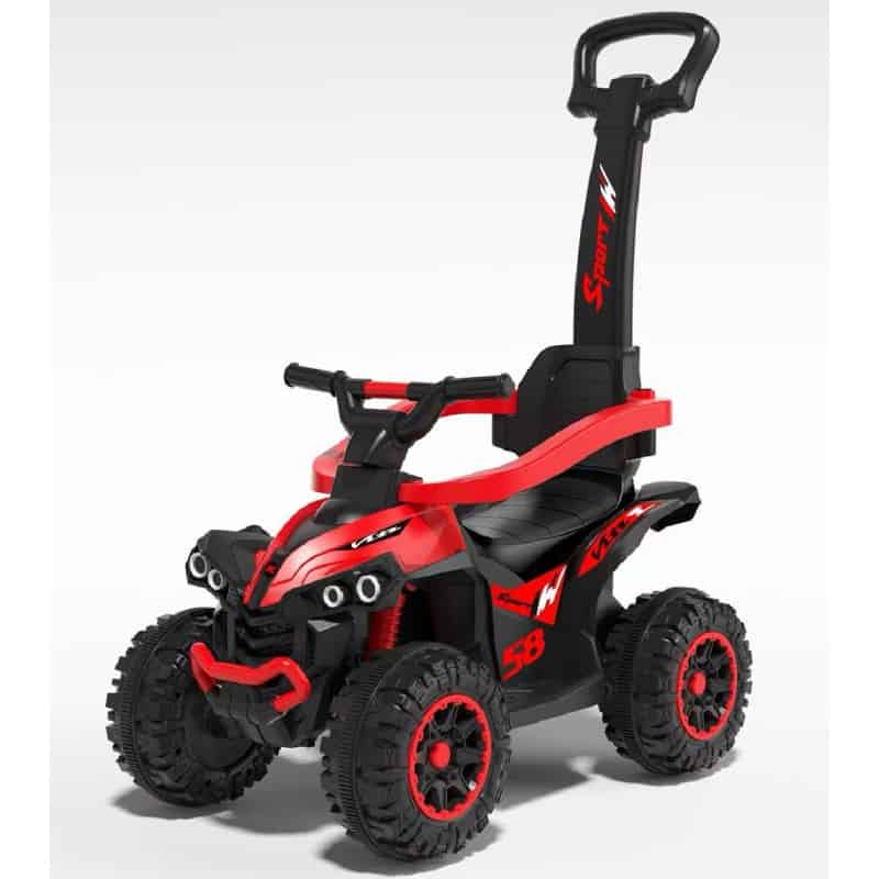 Dětské odrážedlo Baby Mix MegaCar s vodící tyčí červené