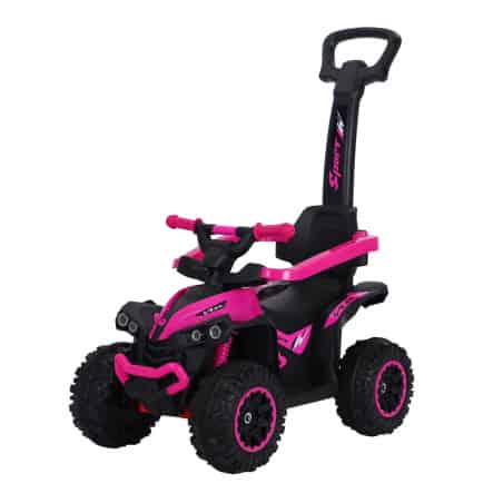 Dětské odrážedlo Baby Mix MegaCar s vodící tyčí růžové