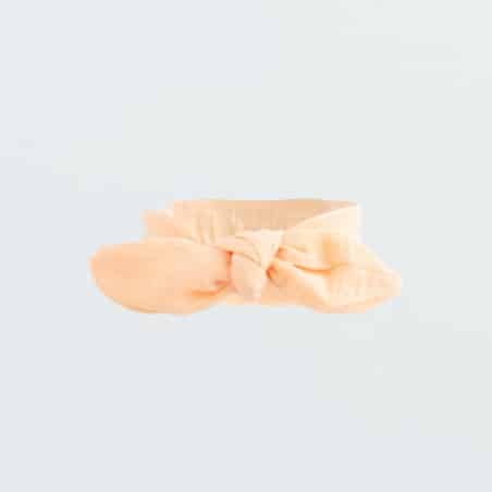 Kojenecká mušelínová čelenka New Baby Leny peach