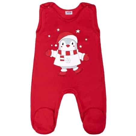 Kojenecké bavlněné dupačky New Baby Winter Penguin