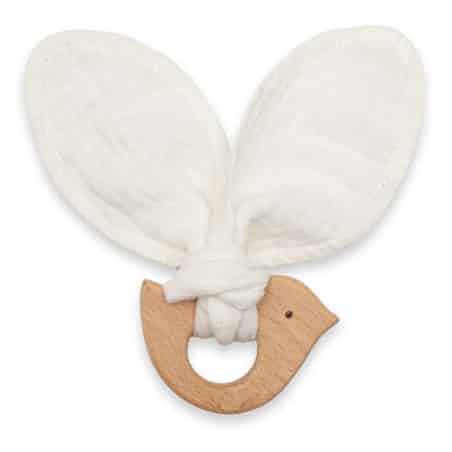 Dětské kousátko s ptáčkem New Baby Bird white