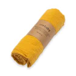 Mušelínová přikrývka New Baby mustard