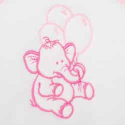 Dětská froté osuška s výšivkou a kapucí New Baby 80x80 bílá sloník