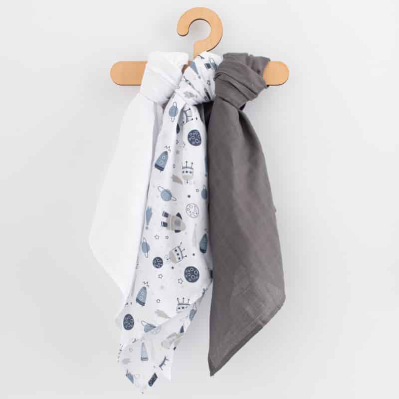 Mušelínová plena New Baby 60x80 cm 3 ks KLUK