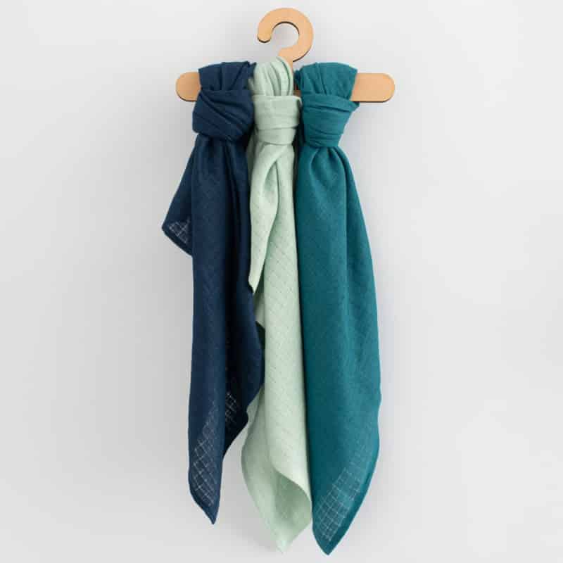 Bavlněné barevné pleny New Baby 70x80 cm 3 ks KLUK