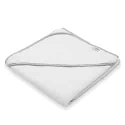 Dětská froté osuška s kapucí New Baby BASIC 80x80 bílo-šedá