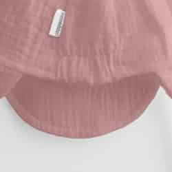 Dětská letní mušelínová čepička s kšiltem New Baby růžová