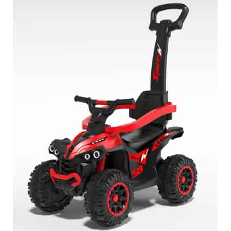 Dětské odrážedlo Baby Mix Mega Prime EVA s vodící tyčí žluté