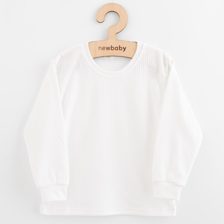 Dětské bavlněné tričko s dlouhým rukávem New Baby Kindergarten bílé