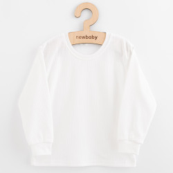 Dětské bavlněné tričko s dlouhým rukávem New Baby Kindergarten bílé