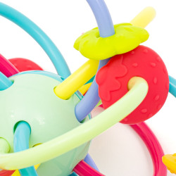 Silikonovo-plastové kousátko s chrastítkem Baby Mix