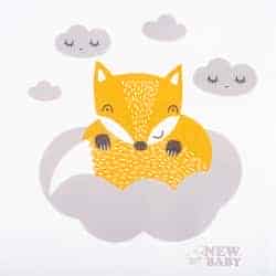 Přebalovací podložka měkká New Baby Liška bílá 70x50cm