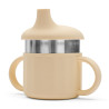 Dětský silikonový hrneček 2v1 New Baby béžový