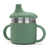 Dětský silikonový hrneček 2v1 New Baby zelený