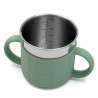 Dětský silikonový hrneček 2v1 New Baby zelený